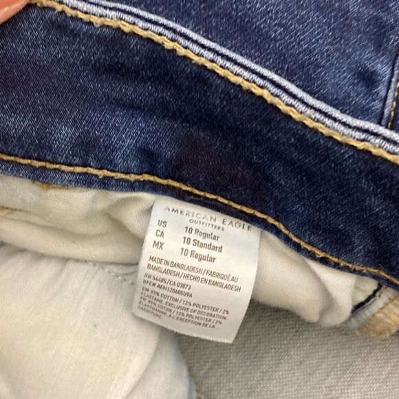 American Eagle Outfitters Women's Blue Next Level Stretch Skinny Jeans Size 10 - Picture 9 of 9